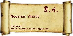 Meszner Anett névjegykártya